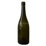 750ML Antique Green Burgundy Screw Glass Wine Bottle thumbnail-1