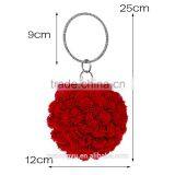 Red Flower 2017 Fancy Clutch Bag /pink Flower Acr Purse d Evening Handbag Gorgeous Bridal Wedding Purse Party Bag Handbag thumbnail-2