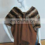 Top Quality Dyed Rex Rabbit Fur Scarf thumbnail-1