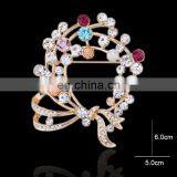 China Wholesale Fashion Korean Crystal Rhinestone Peacock Brooch MB-0017 thumbnail-1