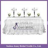 TC012M Organza Cheap Fabric Table Cloths Rectangular Marriage Decoration Table Skirt thumbnail-2