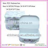 Fancy Durable Paper Mini Suitcases Gift Box