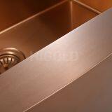 957023 HIGOLD PVD Rose Gold Nano SUS 304 Stainless Steel Handmade Sink Apron Sink Farmhouse Sink 1.2mm thumbnail-3
