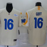 Los Angeles Rams #16 Goff Cream Jersey