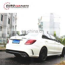 C Class W205 C180 C200 C260L to C63 Diffuser and Muffler Tips for W205 to C63 Style PP Rear Bumper Spoiler thumbnail-2