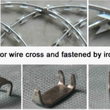 High Security Razor Wire Hot Dipped Galvanized Concertina Garden Fence With Razor Clips thumbnail-4