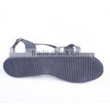 Newly Fancy Woman Promotion Summer Flat Strap Ankle Sandals With Golden Buckle thumbnail-6