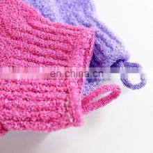 Wholesale Viscose Custom Logo Gloves Korean Exfoliating Remove Scrub Dead Skin Beauty Bath Gloves Silk Exfoliating Gloves thumbnail-2