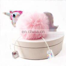 Hot Sell Cute Decoration Pink Animals Top Ball Decoration For Handbag And Key thumbnail-2
