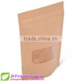 food packaging bag tea paper bag with window standing up zip top stand up pouch