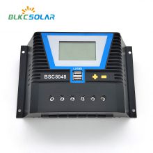 BSC8048 Intelligent PWM 80A Solar Panel and Battery Charge Controller 12V 24V 36V 48V Auto with Two USB