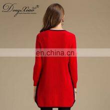 China Women's Red Long-Sleeved Slim Fit Sweater Knitted Casual Style Crew Neck Solid Pattern Winter Season thumbnail-6