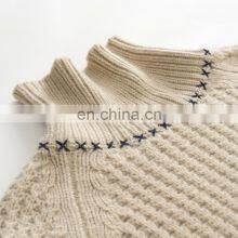 Women's 100% Cashmere Sweater New Style Chunky Knit With Raglan Sleeve and Turtleneck Elegant & Comfortable thumbnail-3