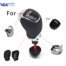 For Skoda Octavia Superb Fabia Yeti DSG Gear Shift Knob Leather Side Cover Interior Accessories thumbnail-1