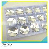 Sew on Glass Stone Clear Crystal Horse Eye Shape Stone 2 Holes thumbnail-6