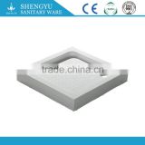 manufacturer supply high thickness fiberglass square shower tray