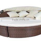 Top Sale KD Steel Round Rattan Daybed With Canopy thumbnail-2