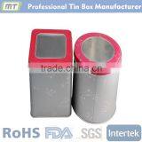 Metal Square Tin Box With Clear Window Top for Watch Package thumbnail-5