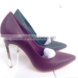 Catwalk Hot Sale Metal Heel Ponite Toe 10cm Stiletto Pumps Women Shoes in Two Colors Army Grand Wine Red