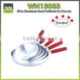 Aluminum Sand Polished Fry Pan With Wooden Handle thumbnail-1