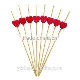 18cm Nature Color Party Cocktail Looped Heart Bamboo Skewer thumbnail-5