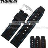 24mm Black Diver Rubber Watch Strap Wholesale 3PCS thumbnail-3