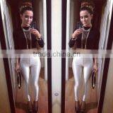 Formal Ladies Spring Pant Suits Ladies White Pant Suits Shinny Disco Pant Suit thumbnail-1