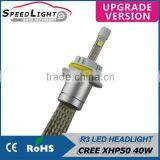 SPEEDLIGHT New Products On The Russian Market 12V 24V R3 LED HeadLight 40W 4800LM