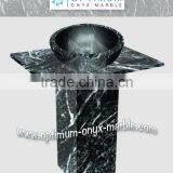 Marble Pedestals Sinks - Silky Black