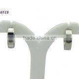 15mm Diameter Fashion Stainless Steel Small Hoop Earrings Stud Unisex Women Men thumbnail-2