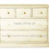 Wooden Cabinet, Rustic White Color, Storage for Clothes thumbnail-1