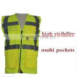 ANSI Orange Yellow High Visibility Work Safety Uniform Reflective Workwear With Pockets thumbnail-2