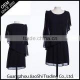 China Dress Manufacturer New Fashion Black Plus Size One Piece Long Ladies Cheap Cost Dress for Women thumbnail-1