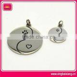 New Design Elegant Shiny Round Metal Dog Tags
