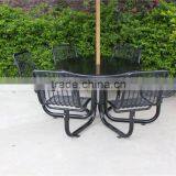 Gavin Metal Outdoor Furniture,table Chair With Umbrella,outdoor Table and Chair thumbnail-3