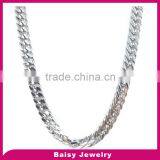 china products prices Men's stainless steel gold cuban chain necklace jewelry