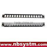 16 Port UTP Blank Patch Panel 19" 1U, Available for Cat5e or Cat6 Keystone Jacks