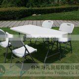 Durable 152cm Plastic Folding Dining Table and Chair for Restaurant/high Quality Adjustable Plastic Dining Table thumbnail-2