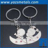 Cheap and Lovely Custom Metal Couple Keychain for Lovers Quality Choice