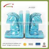 Glazed Ceramic Single Book Display Stand, Horse Coffee Table for Book