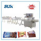 Back Sealing Flow Chocolate Bar Packing Machine With Stainless Steel Frame