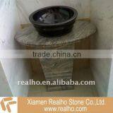 Round Vanity Sink With PIllar thumbnail-1