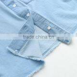 Wholesale Women Blouse Top 2016 Latest Lady Fashion Denim Shirts thumbnail-4