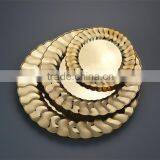 6"Plastic Disposable Gold Dinner Plate With Folwer Brim thumbnail-3