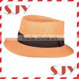 round brim straw hat body vintage straw fedora hat