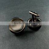 16mm Setting Gun Metal Black Round 3mm Deep Bezel Tray Charm Floating DIY Photo Cufflinks,wedding Cuff Links Blanks 1500039 thumbnail-2