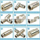 E0394 High Pressure Push-in Tee Connector Brass With Nickel Plated for Connecting Nylon Tubing and Stainless Steel Tubing thumbnail-3