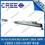 POWERFUL 100% FACTORY 288W 50" LED LIGHT BAR IP68 4X4 3W CREE LED LIGHT BAR DOUBLE ROW LIGHT BAR thumbnail-1