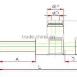 Plastic Tube Fitting, Plug in Run Tee Compact One -touch Tube Fitting , Push in Tube Fitting thumbnail-2