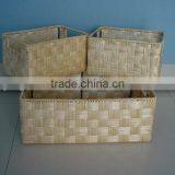 Vietnam Water Hyacinth Baskets, Rectangular Water Hyacinth Basket With Cutting Handle - Made in Vietnam thumbnail-1
